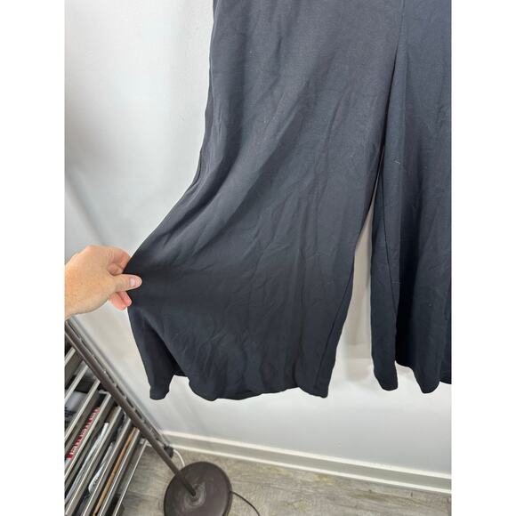 Ettiwa Anthropologie Wide Leg Flowy Pants Black Size XS Boho Cottage Button Fly - Picture 14 of 14